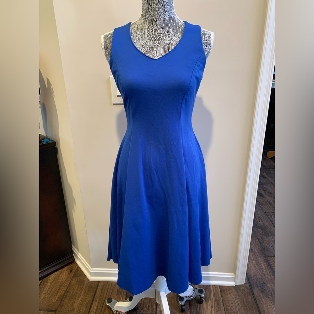 Tuxedo Wholesaler Concert Attire Choir Royal Blue Midi Size 6 Sleeveless Dress